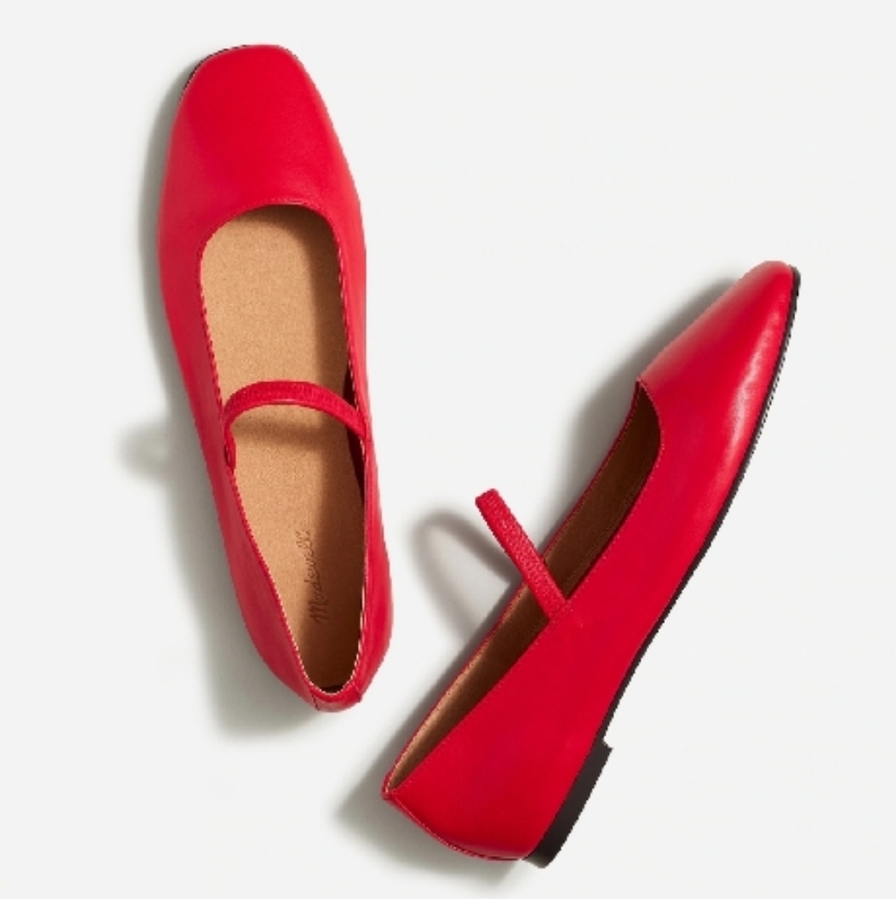 Madewell Greta Ballet Flat - Red